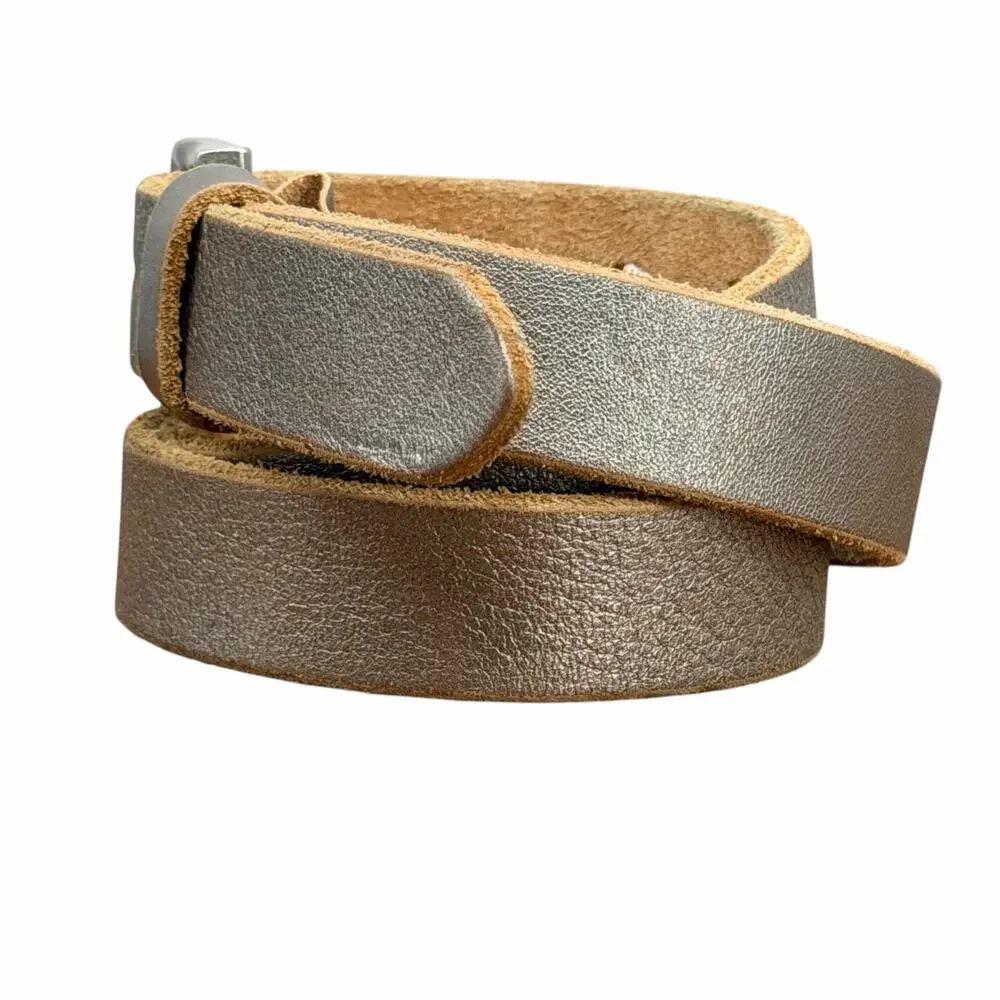 American Eagle Belt Silver Leather Vintage SZ S Women’s Rocker Streetwear Skinny